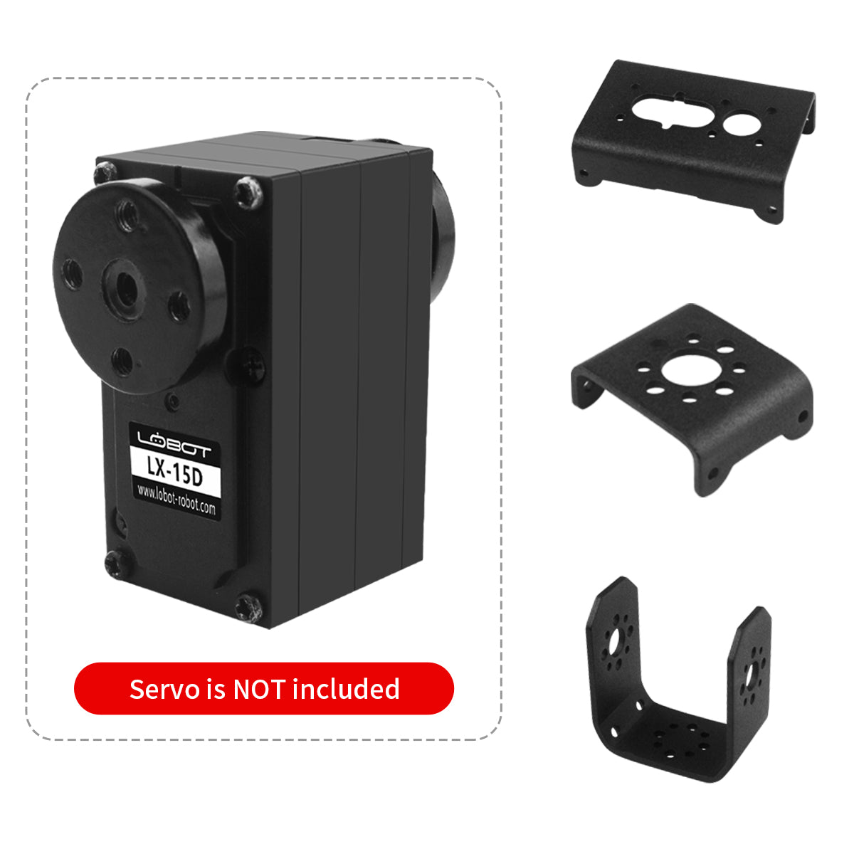Hiwonder Servo Bracket Compatible with LX-15D Bus Servo Hiwonder Servo Bracket Compatible with LX-15D Bus Servo